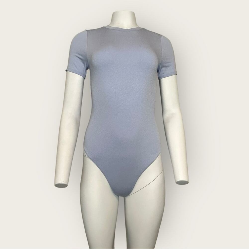 NWT | Naked Wardrobe | Short Sleeve Thong Bodysuit | Light Blue | Various Sizes